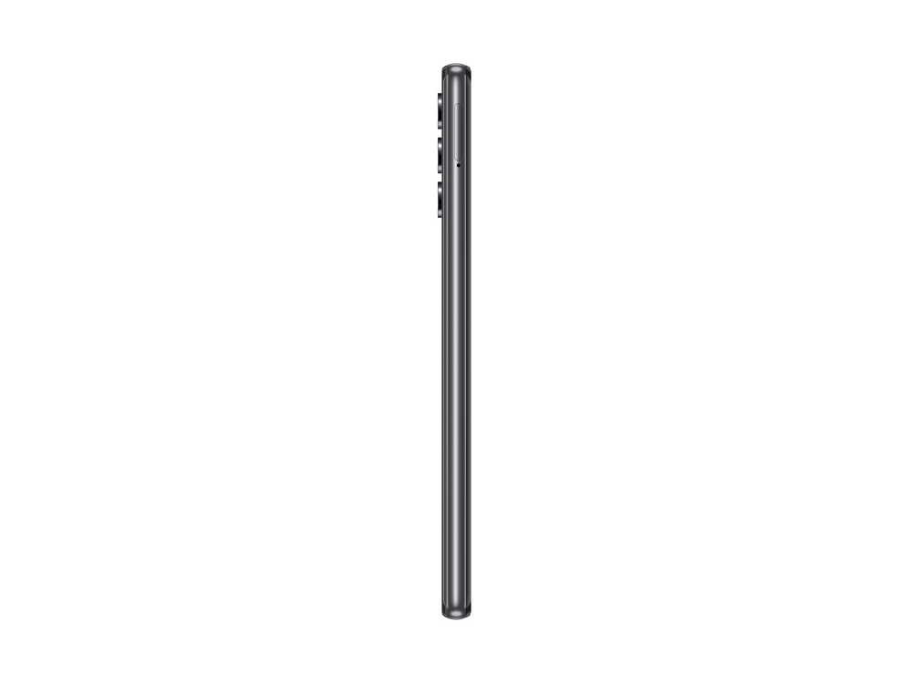 Una vista lateral de primer plano de un smartphone, que muestra su diseño elegante y botones laterales.
