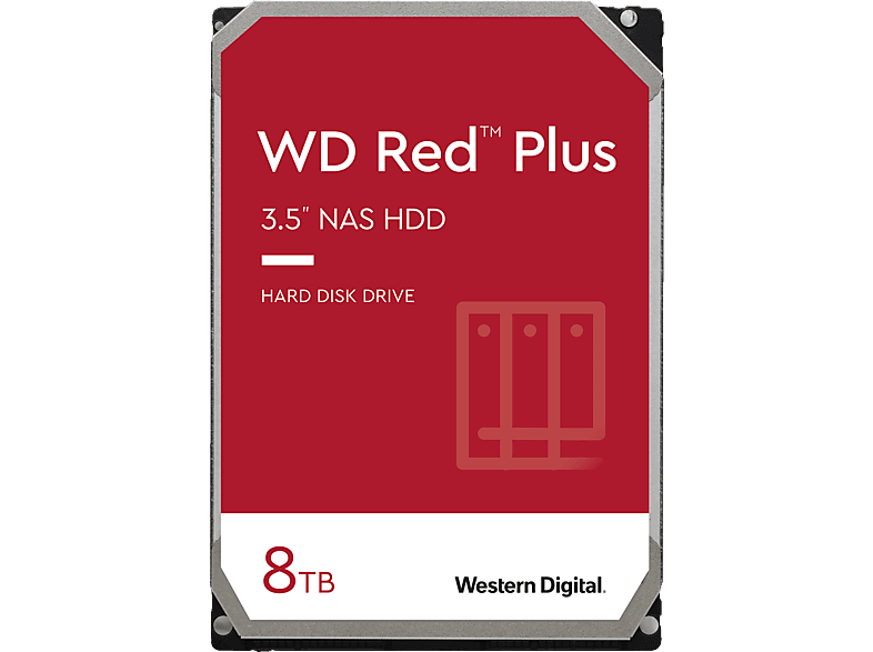 WD Red™ Plus Festplatte Bulk, 8 TB HDD SATA 6 Gbps, 3,5 Zoll, intern