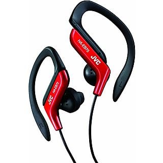 Auriculares deportivos - JVC HA-EB75, De botón, Con Cable, Jack de 3.5 mm, Rojo y Negro