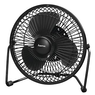 Ventilador para portátil - Hama 00012160, 15 cm, Métal, USB, 2 niveles, Inclinación 360º, Silencioso, Negro