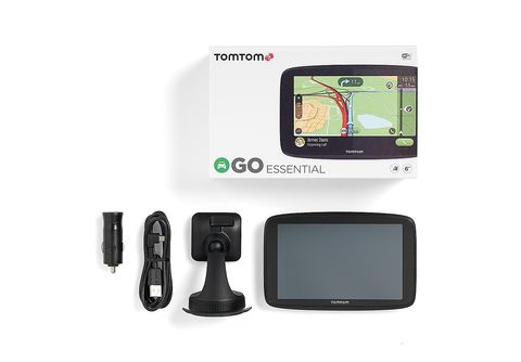 TomTom (6 Wi-Fi, Navigationsgerät Updates Traffic, dank Stauvermeidung GO über Europa, Zoll, SATURN hochwertige Freisprechen, Karten-Updates | kaufen Essential TomTom Navigationsgerät Halterung)