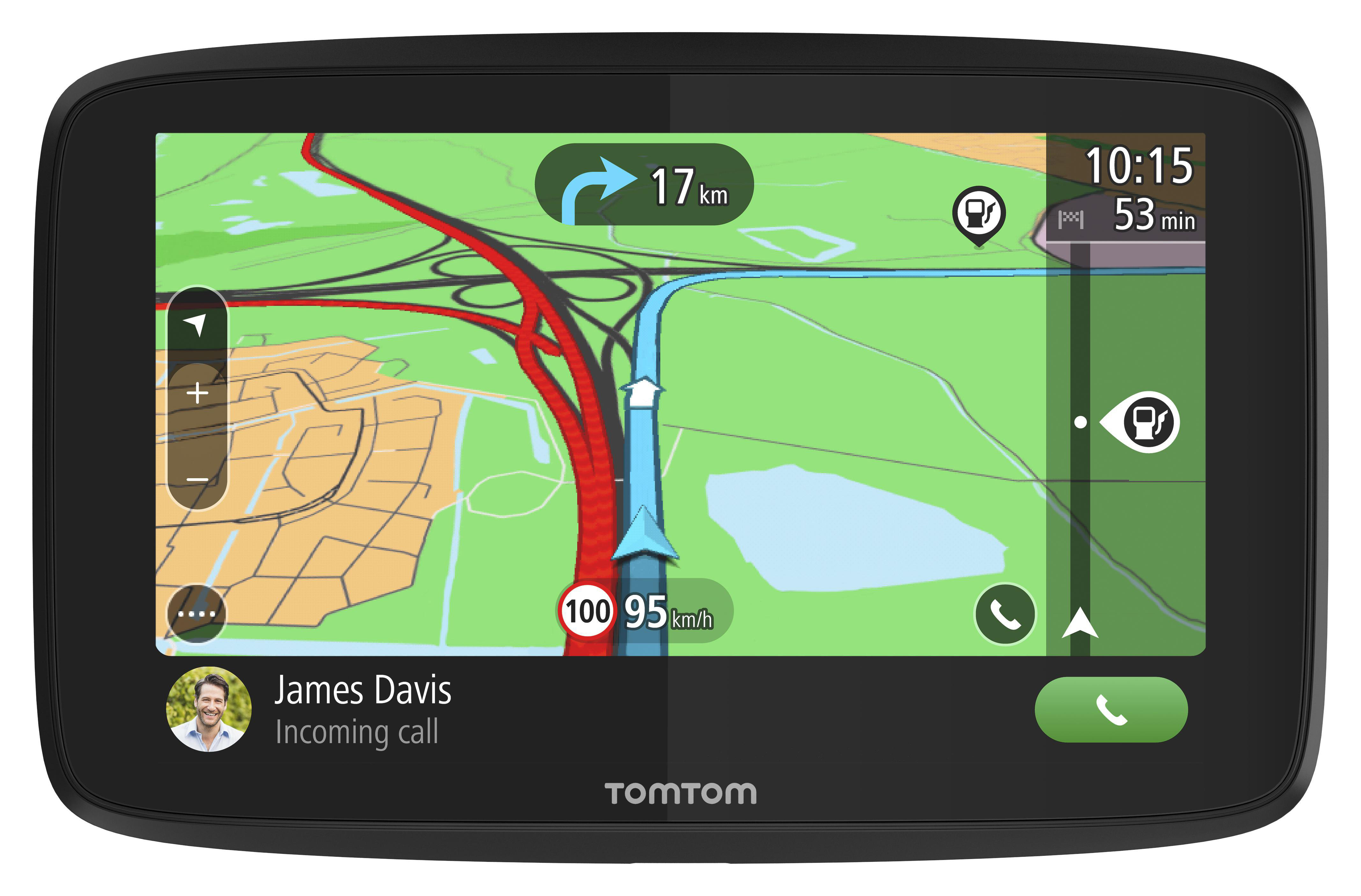 TomTom Navigationsgerät GO hochwertige Freisprechen, Europa, Karten-Updates TomTom Essential Wi-Fi, Stauvermeidung Updates Traffic, (6 über dank Halterung) Zoll
