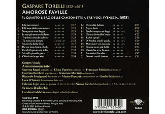 VARIOUS - TORELLI: AMOROSE FAVILLE, THE FOURTH BOOK OF CANZO  - (CD)
