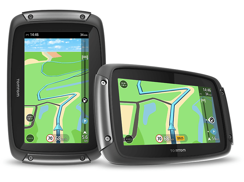 TomTom Motorrad Navi Rider 500 (4,3 Zoll, kurvige und bergige Strecken speziell für Motorräder, Stauvermeidung dank Traffic, Karten-Updates Europa, Motorrad-Halterung, Updates über Wi-Fi)