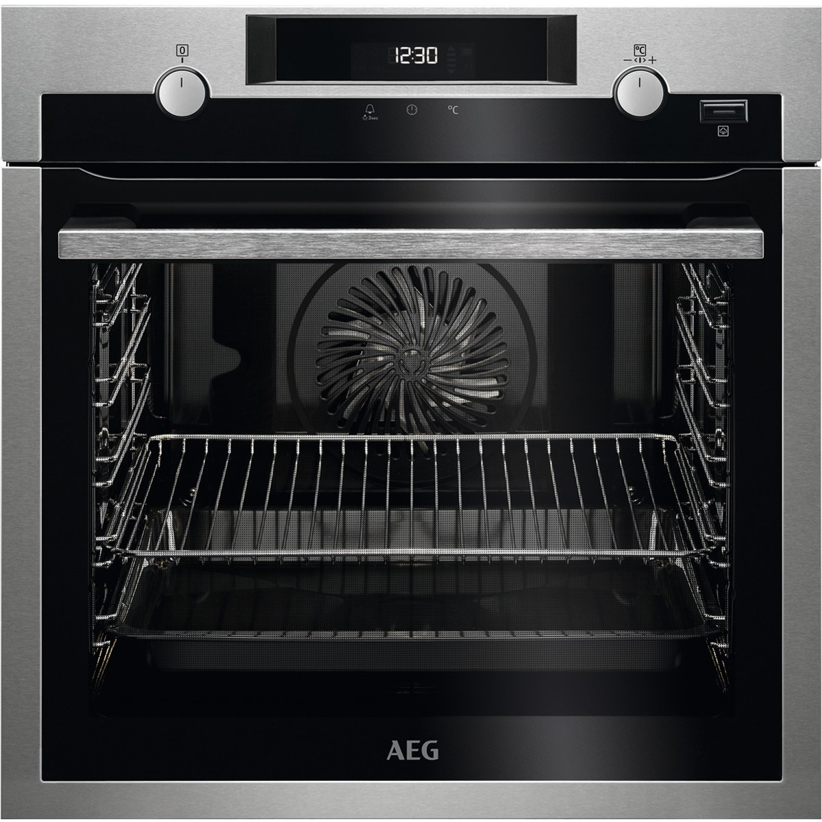 AEG BPC55522BA, Einbaubackofen (Einbaugerät, 71 l, 595 mm breit), Serie 6000 mit SteamBake Feuchtigkeitszugabe (mit Pyrolyse)