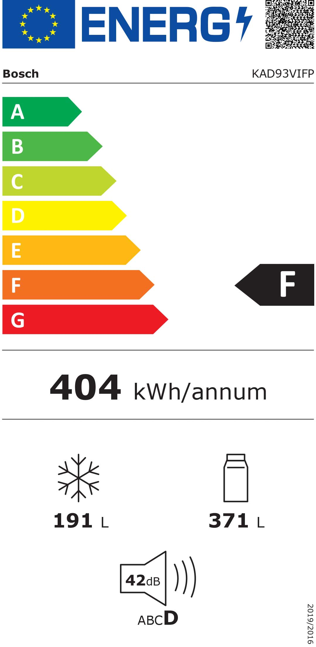 BOSCH KAD 93 VIFP side by side hűtőszekrény