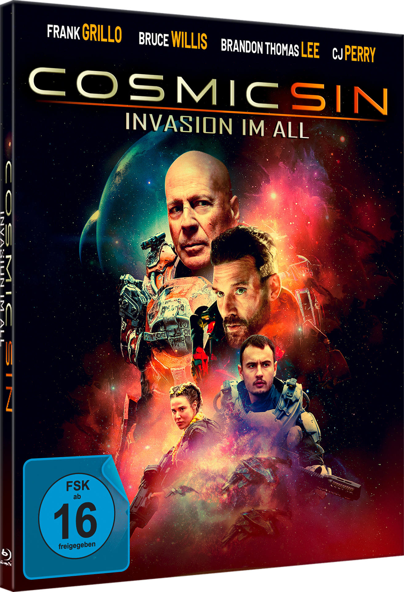 Filmcover mit Schauspielern und dem Titel Cosmic Sin.