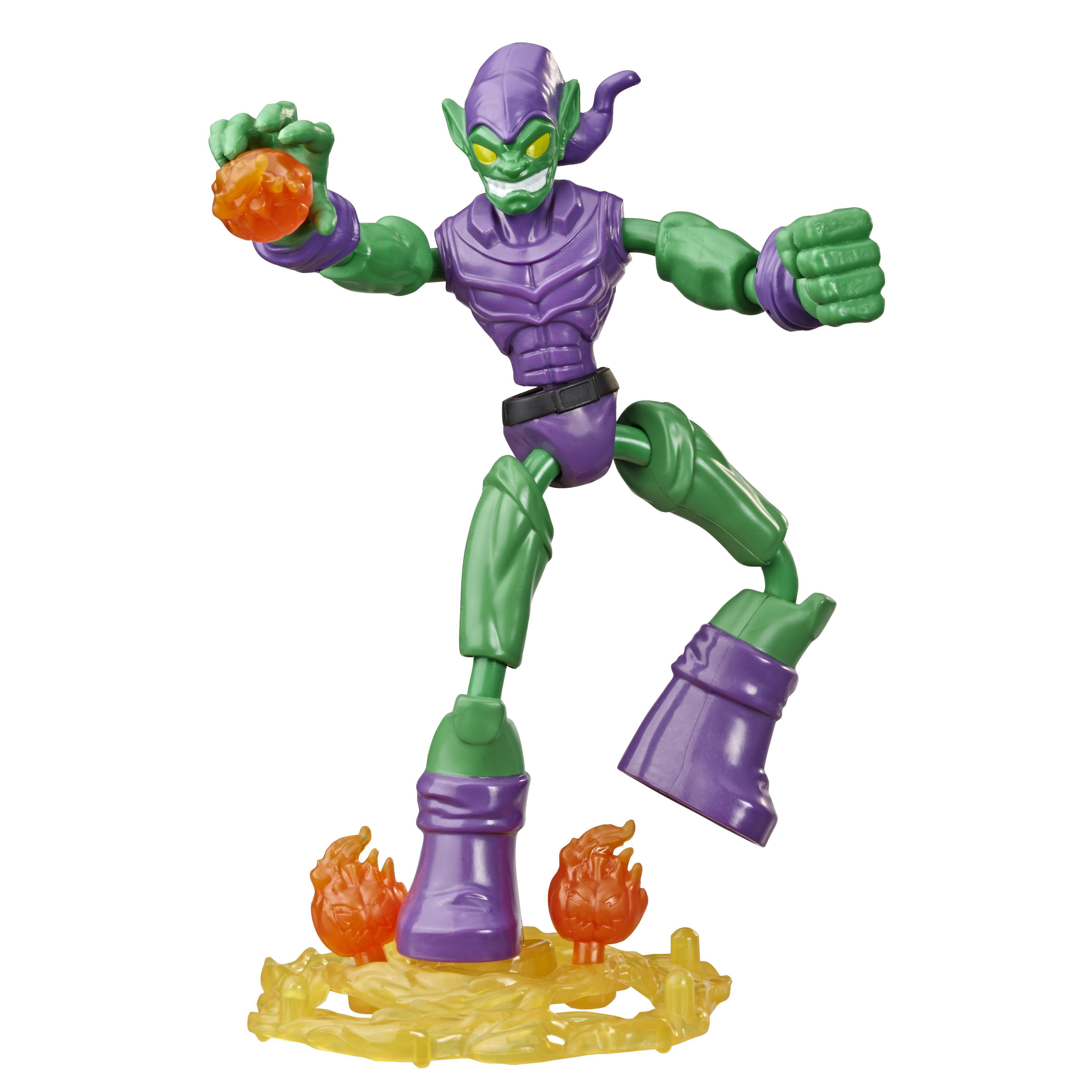 HASBRO Marvel Spider-Man Bend and Flex Grüner Kobold Spielfigur Mehrfarbig