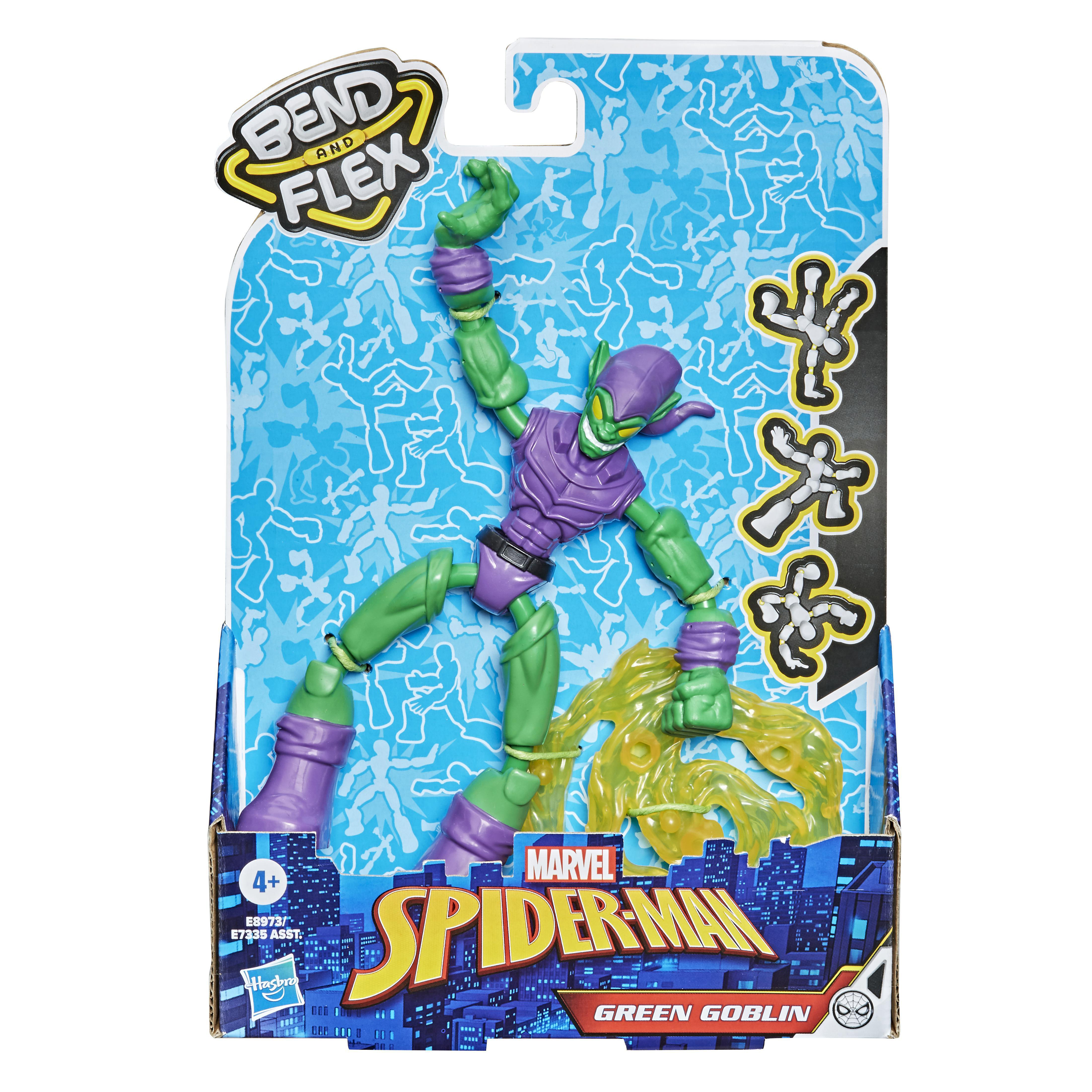 HASBRO Marvel Spider-Man Bend and Flex Grüner Kobold Spielfigur Mehrfarbig