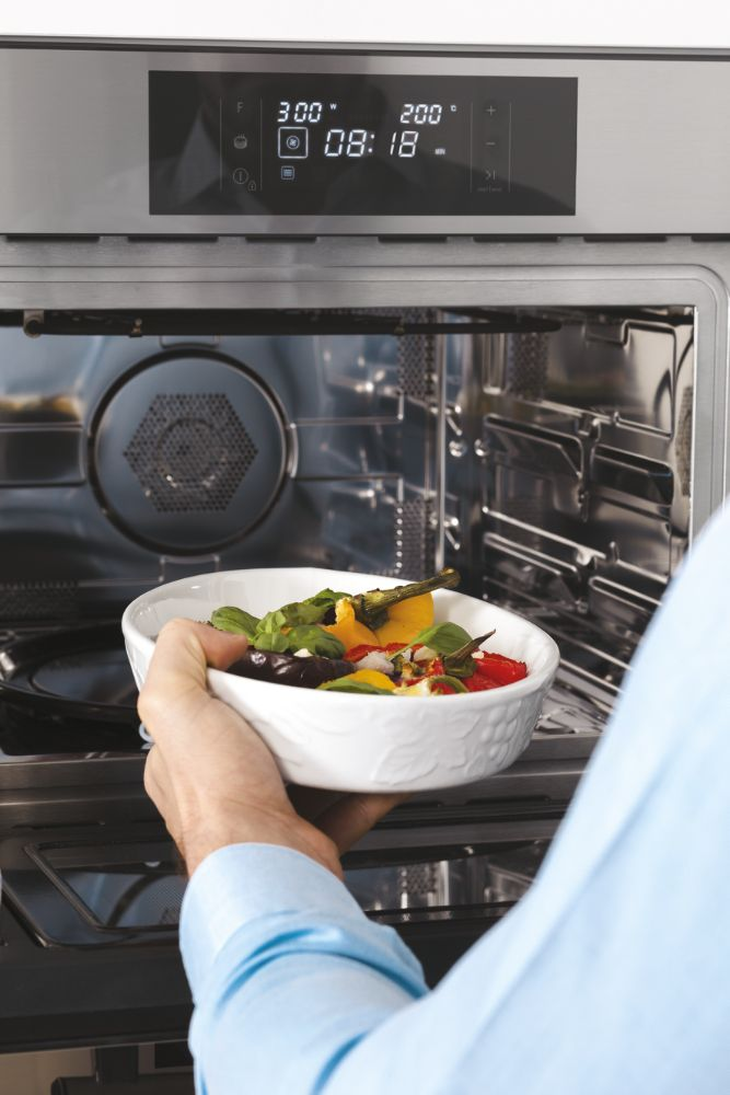Microondas integrable - Candy Essenza MEC440TXNE, Grill combinado, 3350W, 44l, 17 funciones, Temporizador, Inox