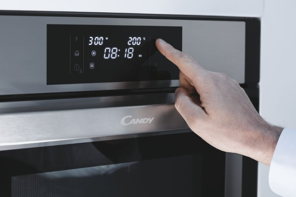 Microondas integrable - Candy Essenza MEC440TXNE, Grill combinado, 3350W, 44l, 17 funciones, Temporizador, Inox