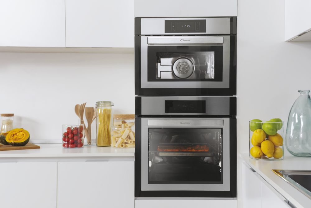 Microondas integrable - Candy Essenza MEC440TXNE, Grill combinado, 3350W, 44l, 17 funciones, Temporizador, Inox