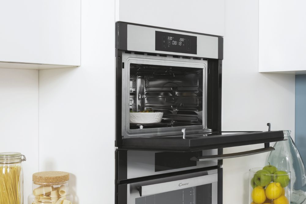 Microondas integrable - Candy Essenza MEC440TXNE, Grill combinado, 3350W, 44l, 17 funciones, Temporizador, Inox
