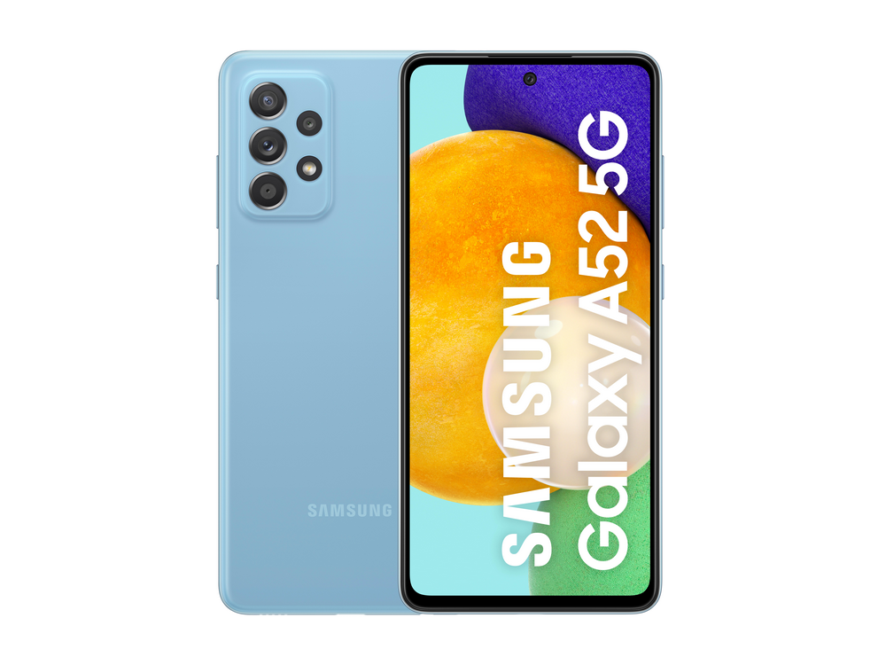 Móvil - Samsung Galaxy A52 5G, Azul, 256GB, 8GB RAM, 6.5" Full HD+, SDM720G Octa-Core, 4500 mAh, Android 11