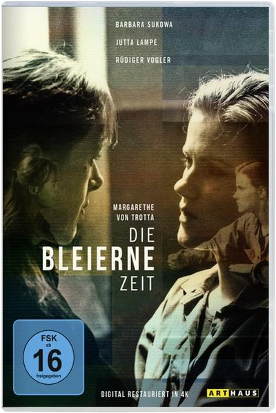 DVD-Cover: Zwei Frauen blicken einander an, Titel 'Die Bleierne Zeit'.