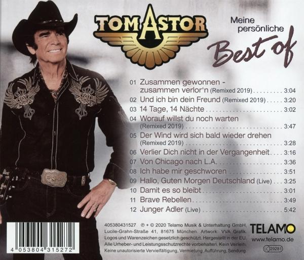 CD-Cover mit Tom Astor. Er trägt einen Cowboyhut und eine schwarze Lederjacke.