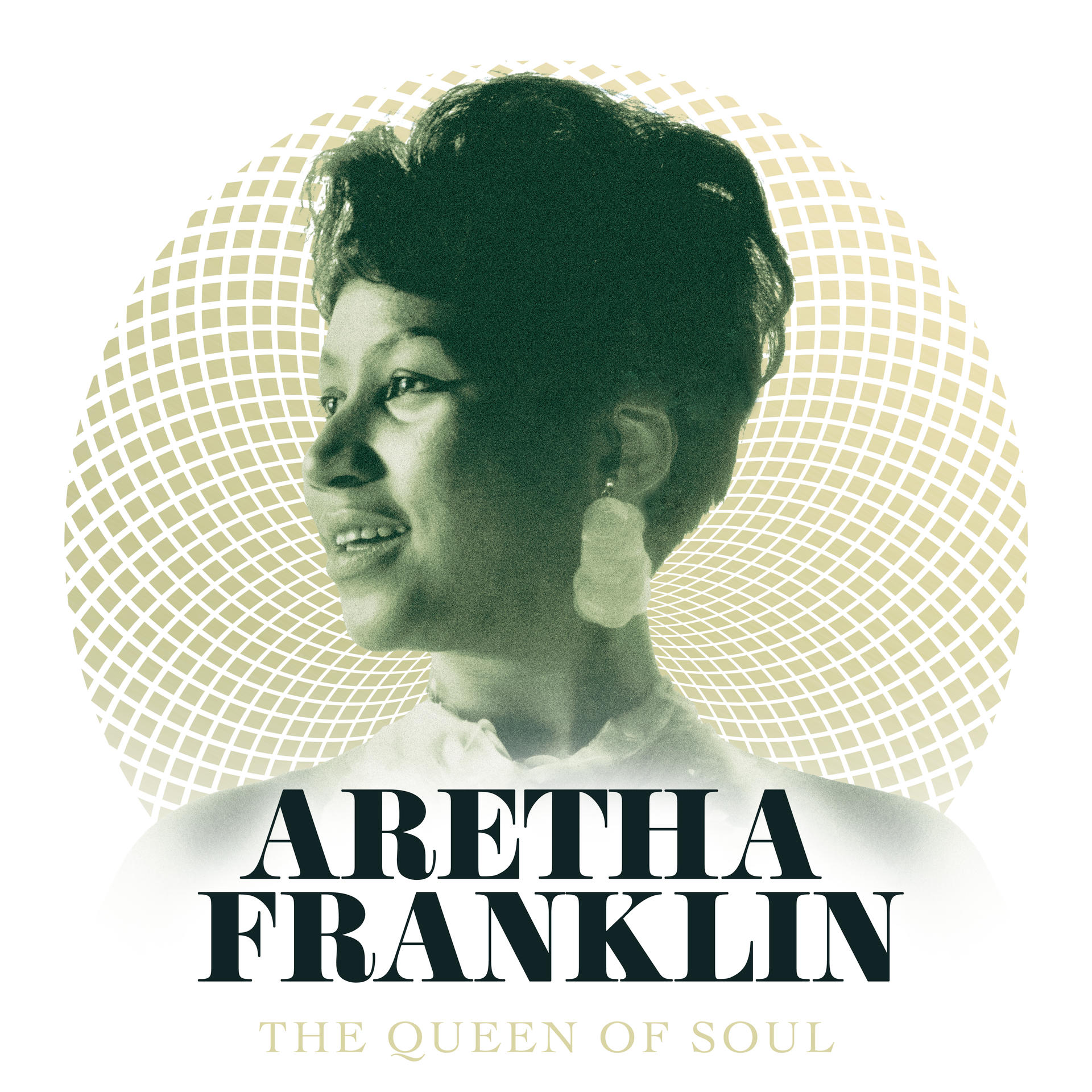 Albumcover. Ein Porträt von Aretha Franklin mit Text.