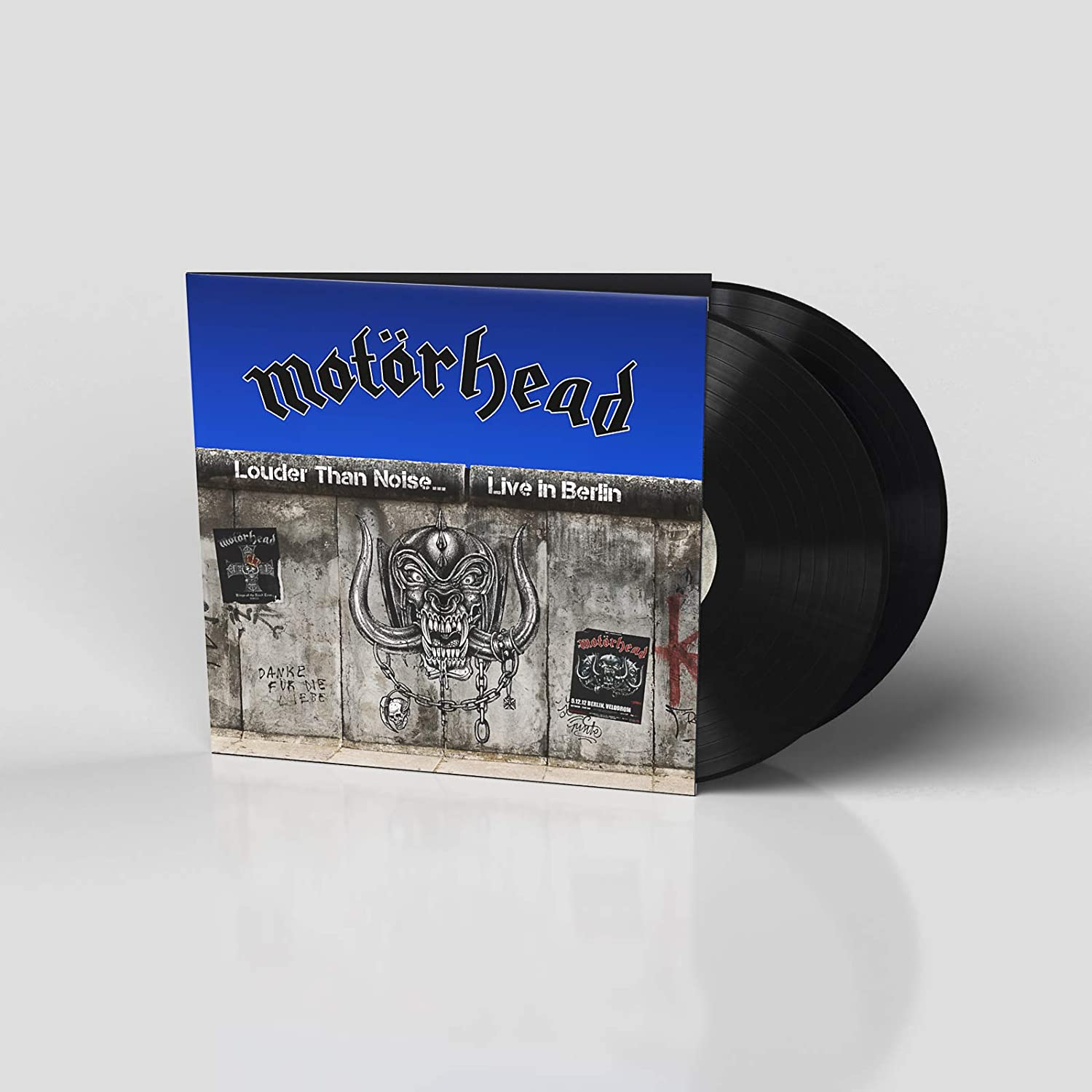 Motorhead albumborító két fekete vinyl lemezzel.