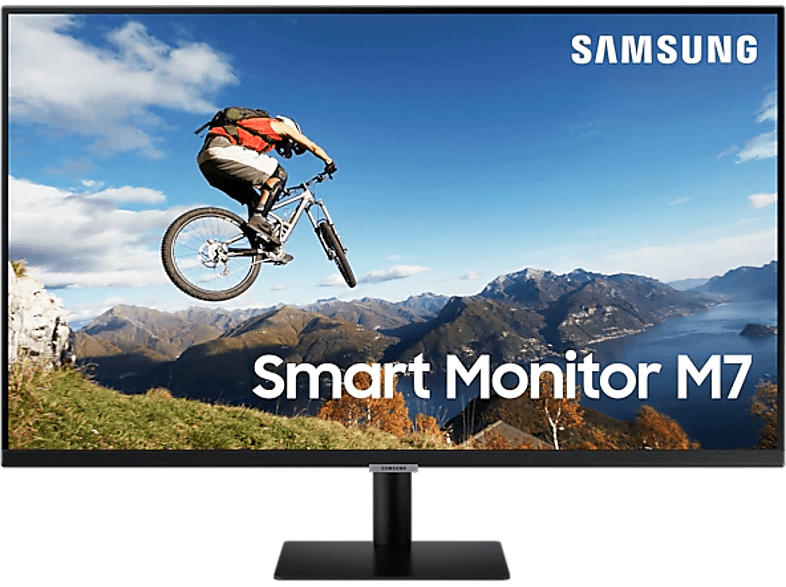 Monitor - Samsung LS32AM700UUXEN, 32", UHD 4K, Panel VA, 8 ms, 60 Hz, HDMI 2.0, USB 2.0, USB-C, Negro