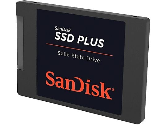 Disco duro SSD interno 480 GB - SanDisk SSD PLUS, Lectura 535 MB/s, Escritura 445 MB/s, Sata III, 2.5", Negro