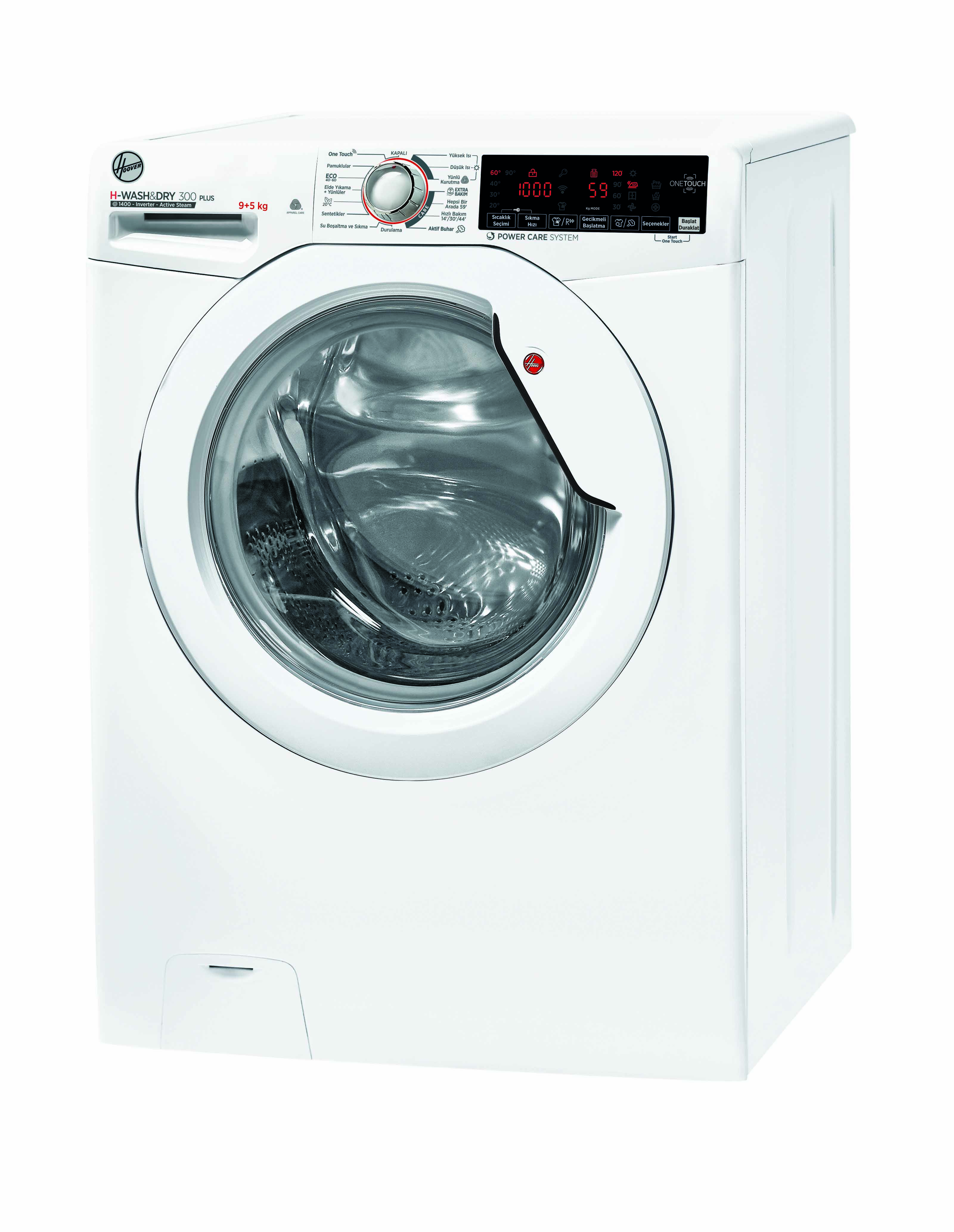 HOOVER H3DS 495TAME/1-17 A Enerji Sınıfı 9 Kg Yıkama 5 Kg Kurutma NFC Bağlantılı 1400Devir Kurutmalı Çamaşır Makinesi