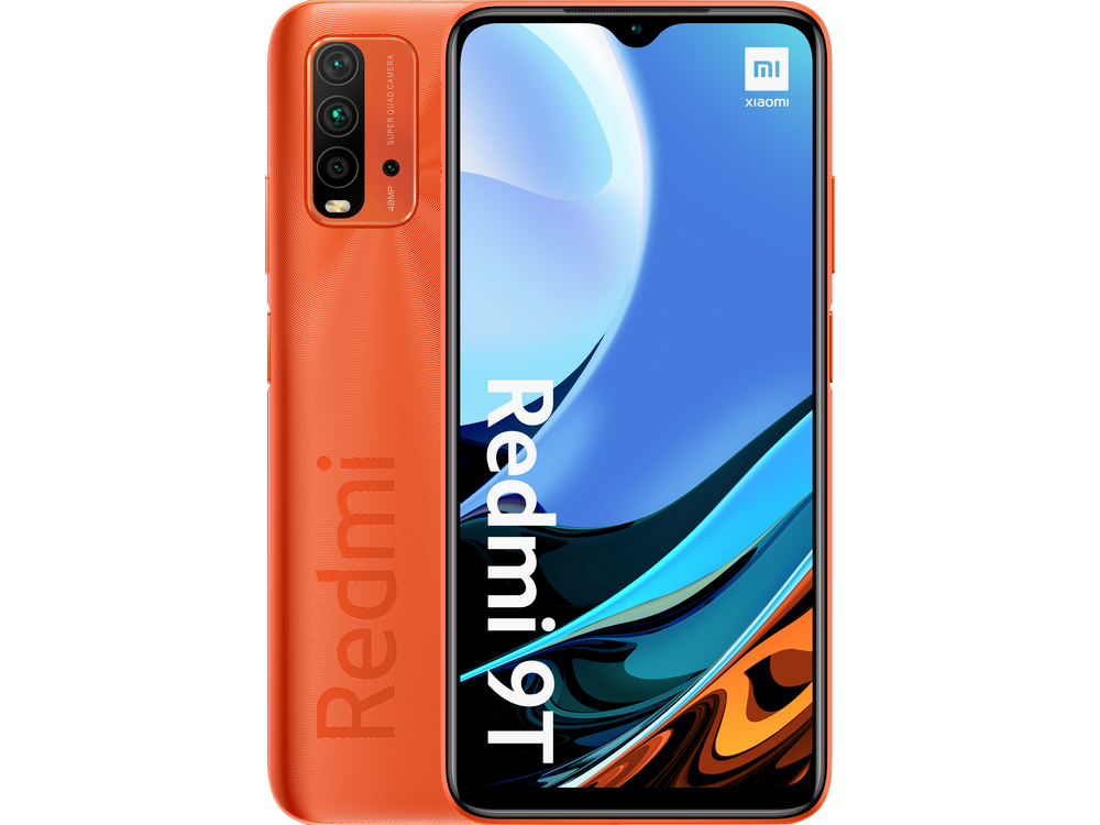 Móvil | Xiaomi Redmi 9T, Naranja, 128GB, 4GB RAM, 6.53