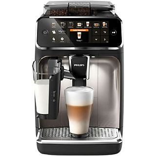 PHILIPS EP5447/90 Serie 5400 Latte GO Plus Kaffeevollautomat (Schwarz, Chrom, Scheibenmahlwerk aus Keramik, 15 bar, integrierter Milchbehälter)