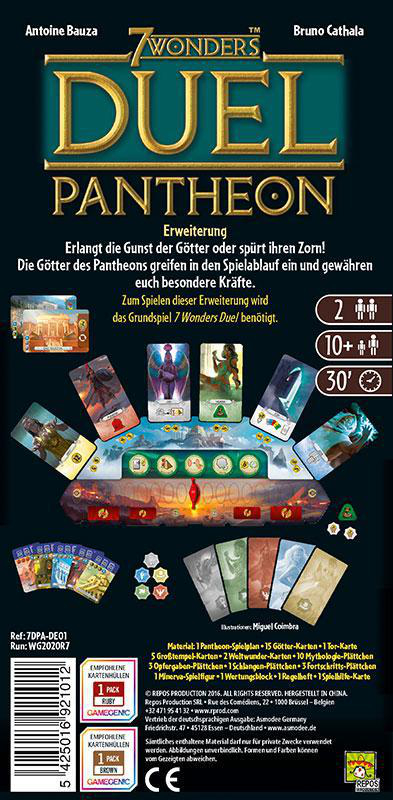 REPOS Erweiterung - Familienspiel - Wonders 7 Mehrfarbig Duel PRODUCTION Pantheon