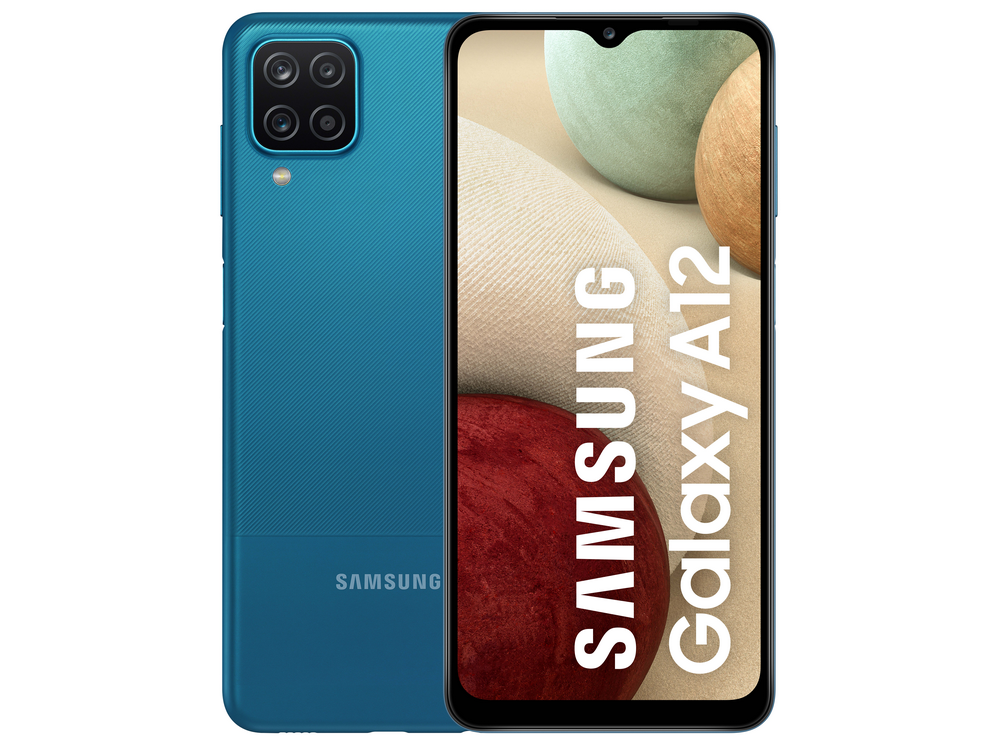 Móvil - Samsung Galaxy A12, Azul, 32 GB, 3 GB, 6.5", HD+, Mediatek MT6765 Helio P35, 5000 mAh, Android