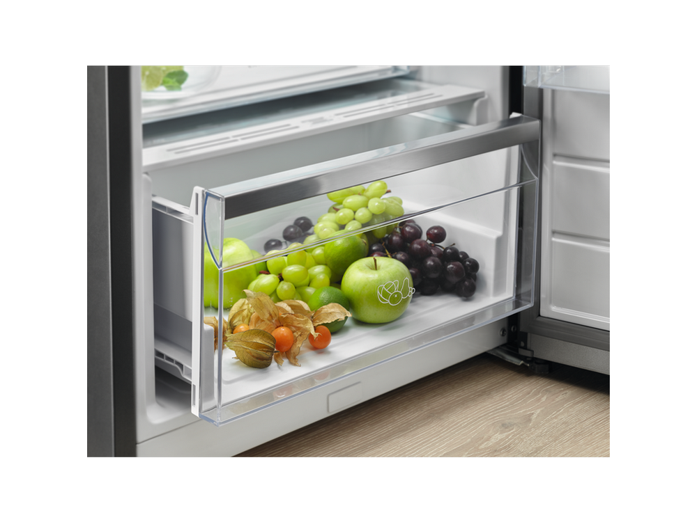 Frigorífico una puerta - Electrolux LRC5ME38X2, 390 l, Cíclico, MultiFlow, Extra Chill, 40 dB, 186 cm, Inox