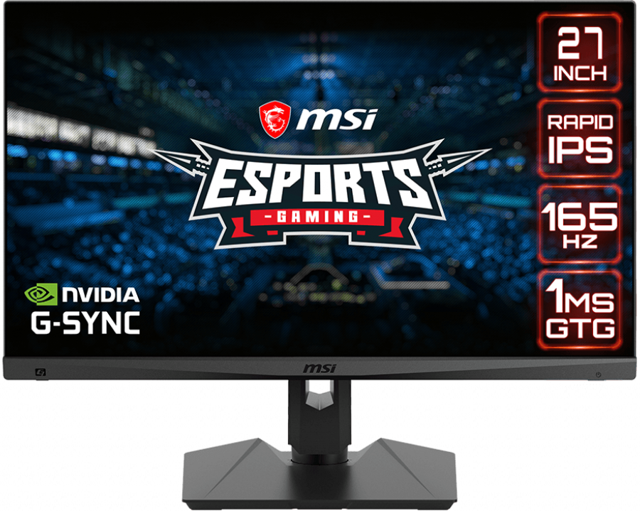MSI OPTIX MAG274QRF - 27 inch - 2560 x 1440 (Quad HD) - 1 ms - 165 Hz