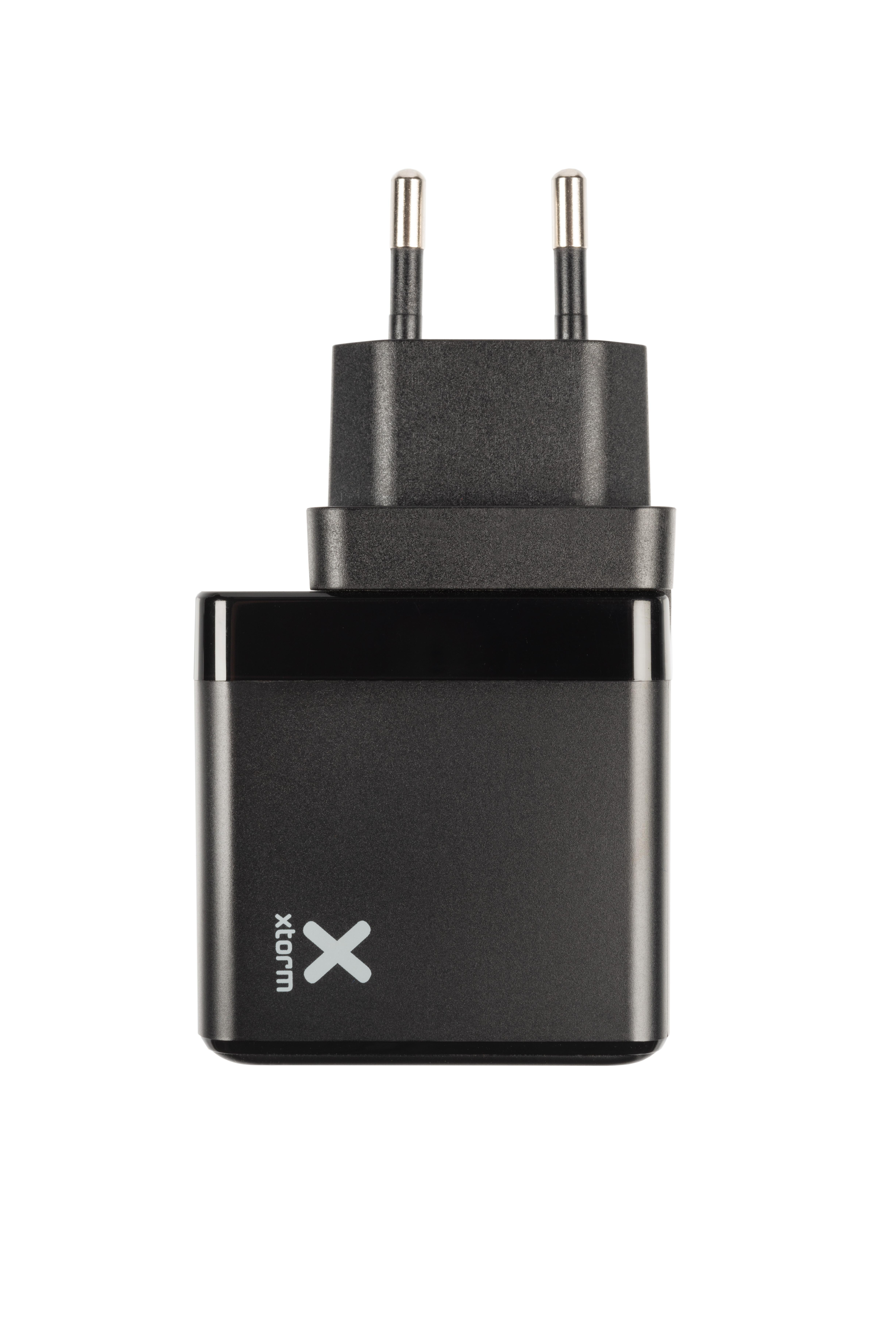 XTORM Volt Laptop Travel Charger USB-C PD Reiseadapter universal 65 W, Schwarz
