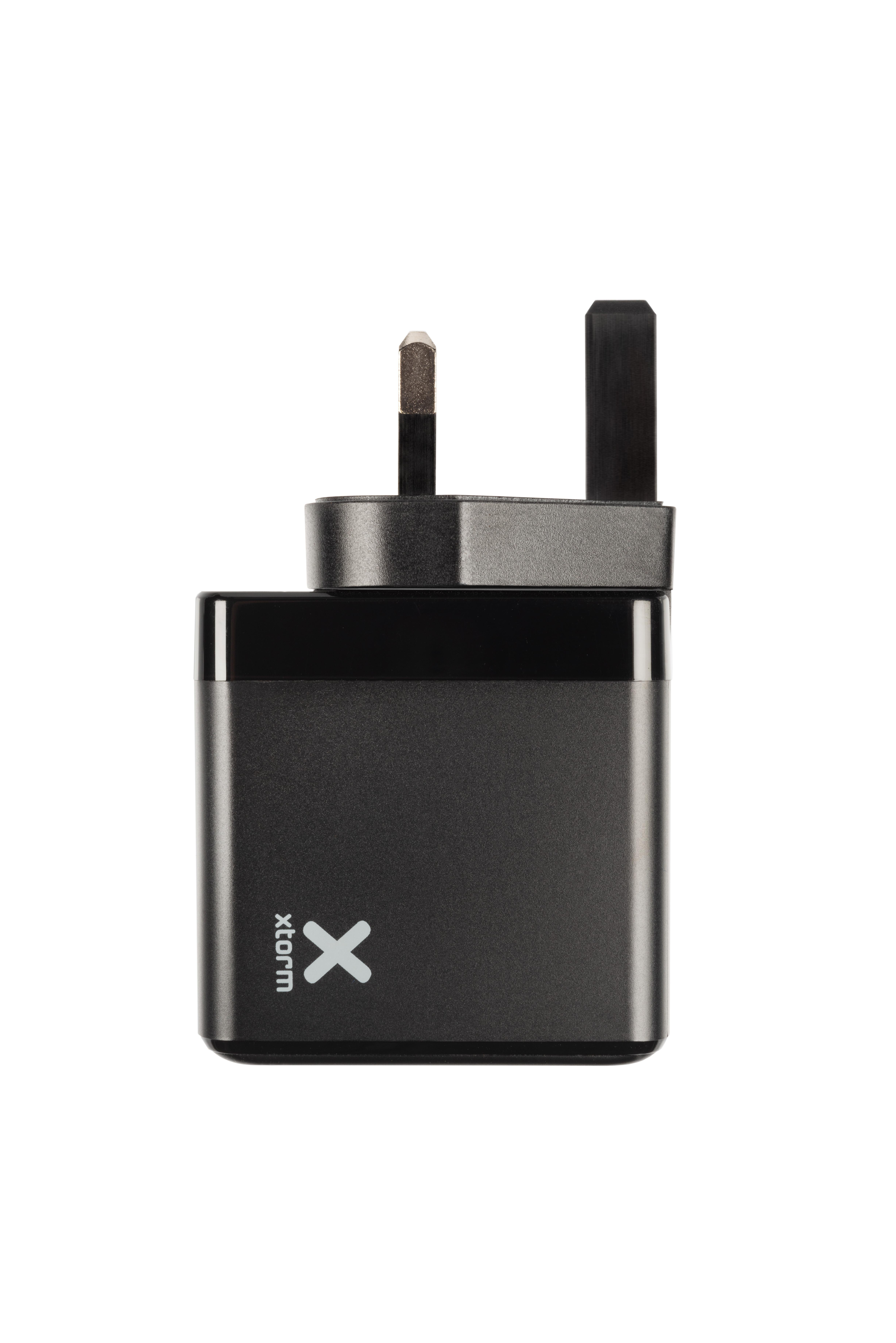 XTORM Volt Laptop Travel Charger USB-C PD Reiseadapter universal 65 W, Schwarz