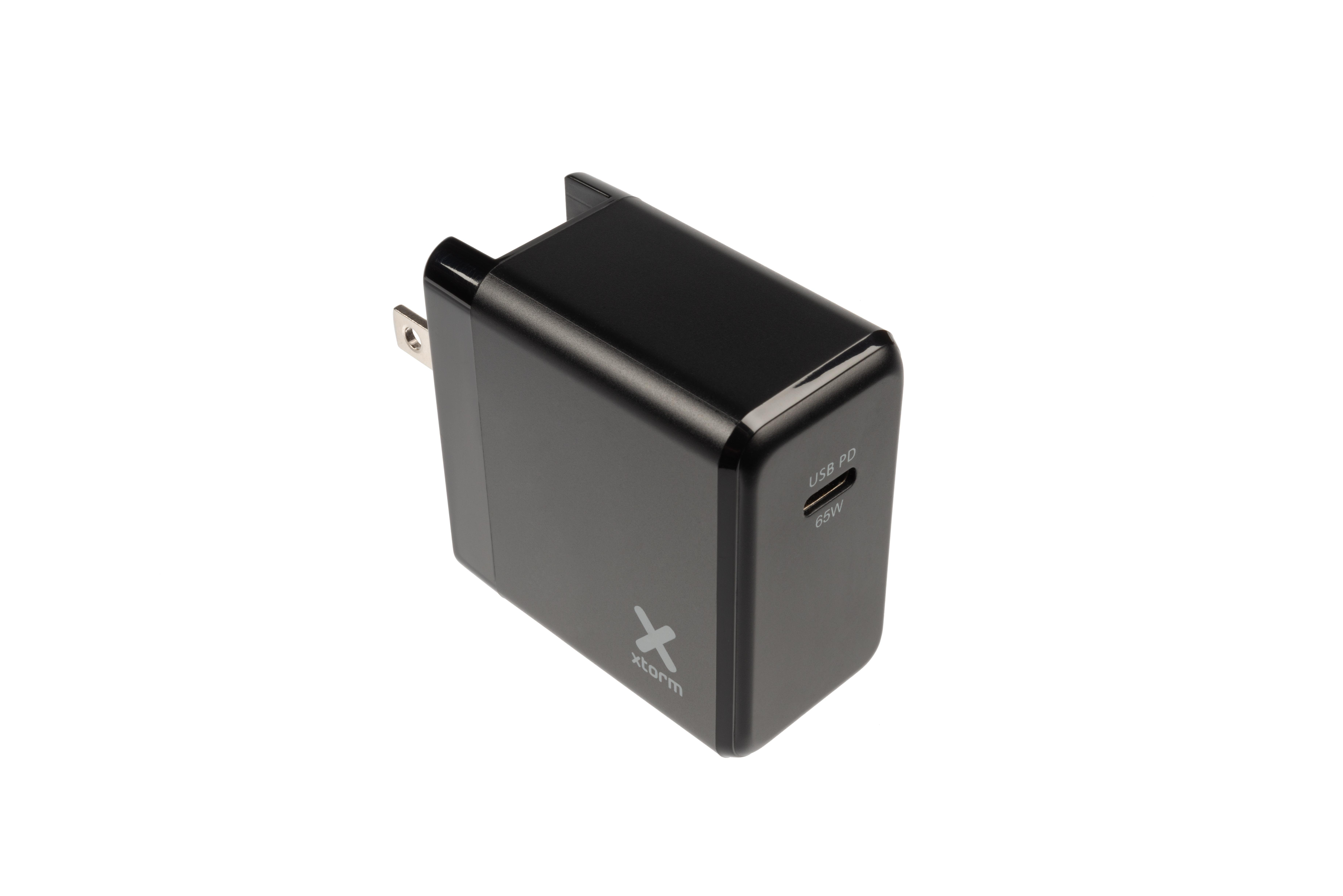 XTORM Volt Laptop Travel Charger USB-C PD Reiseadapter universal 65 W, Schwarz