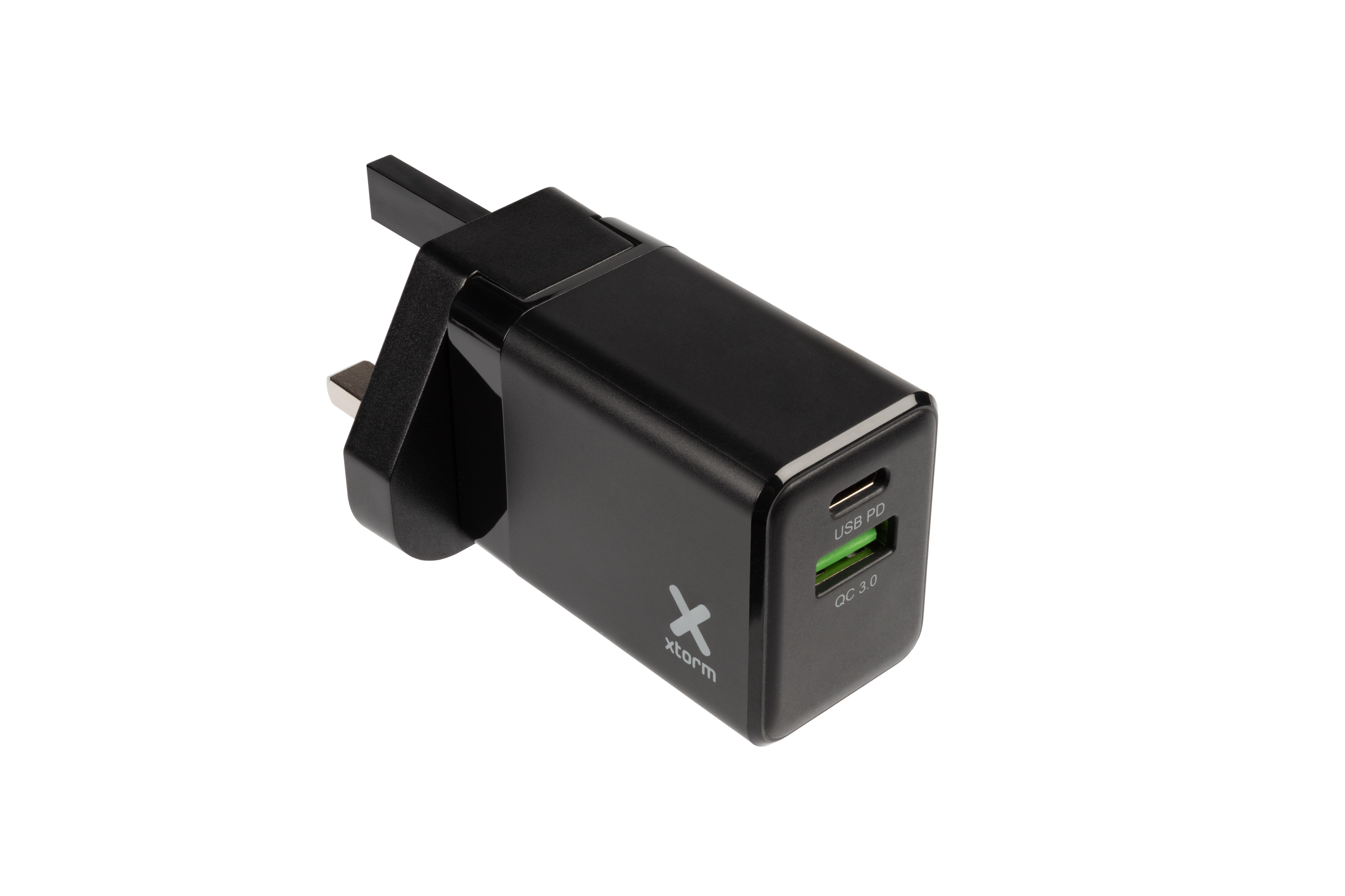 XTORM Volt Travel Fast Charger Reiseadapter universal 18 W, Schwarz