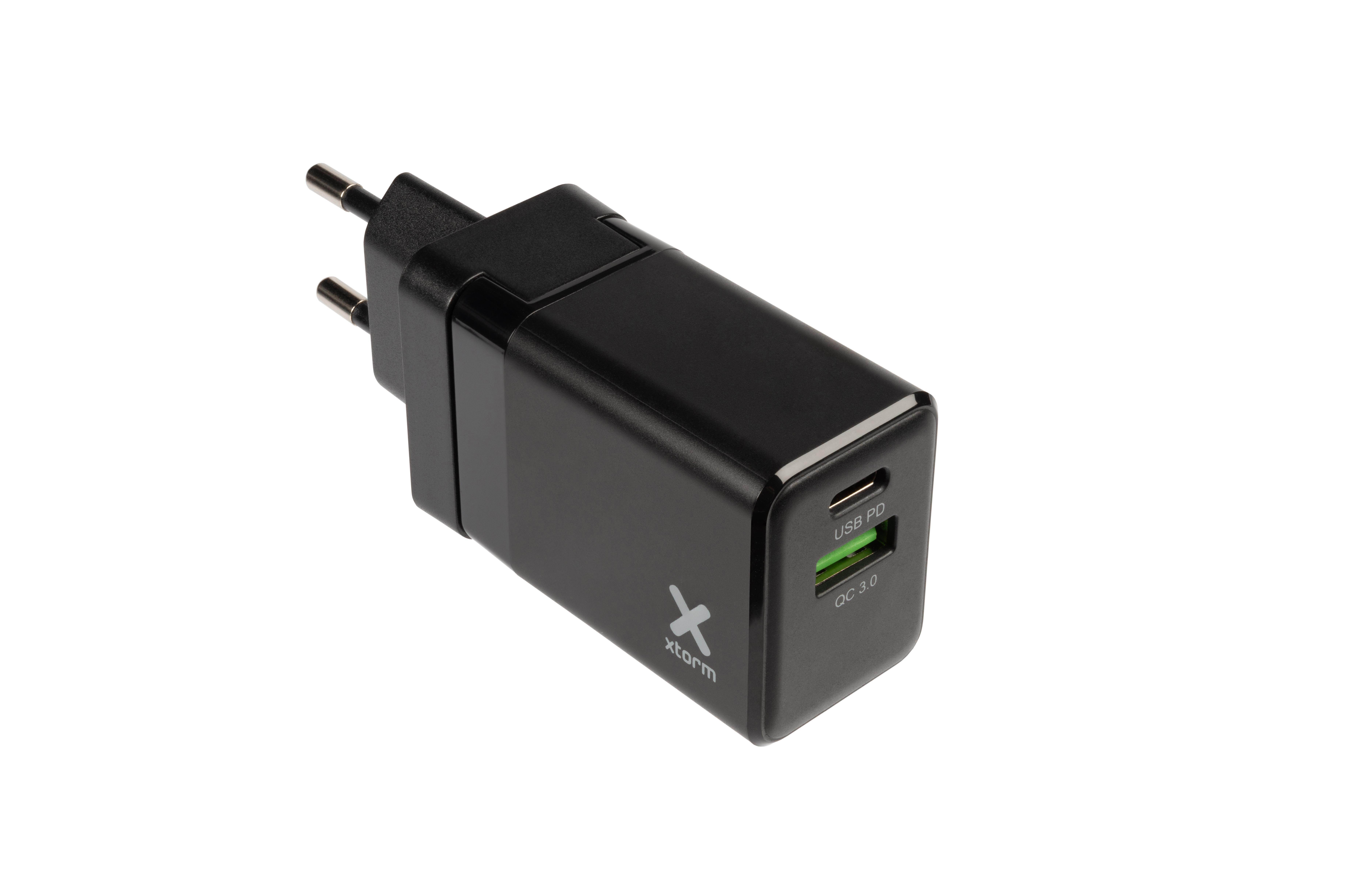 XTORM Volt Travel Fast Charger Reiseadapter universal 18 W, Schwarz