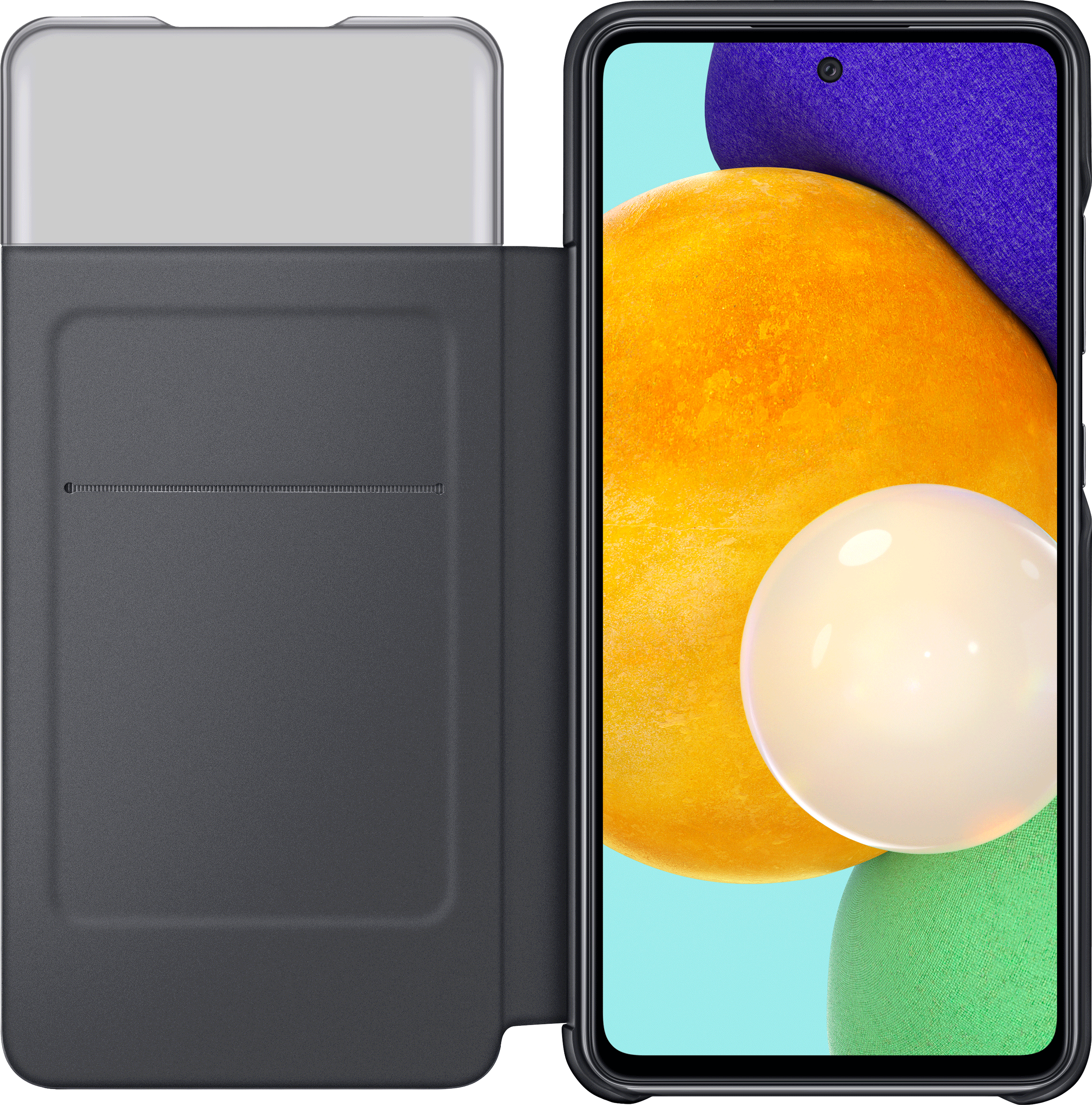 SAMSUNG Galaxy A52 / A52s Smart S View Wallet Cover Zwart