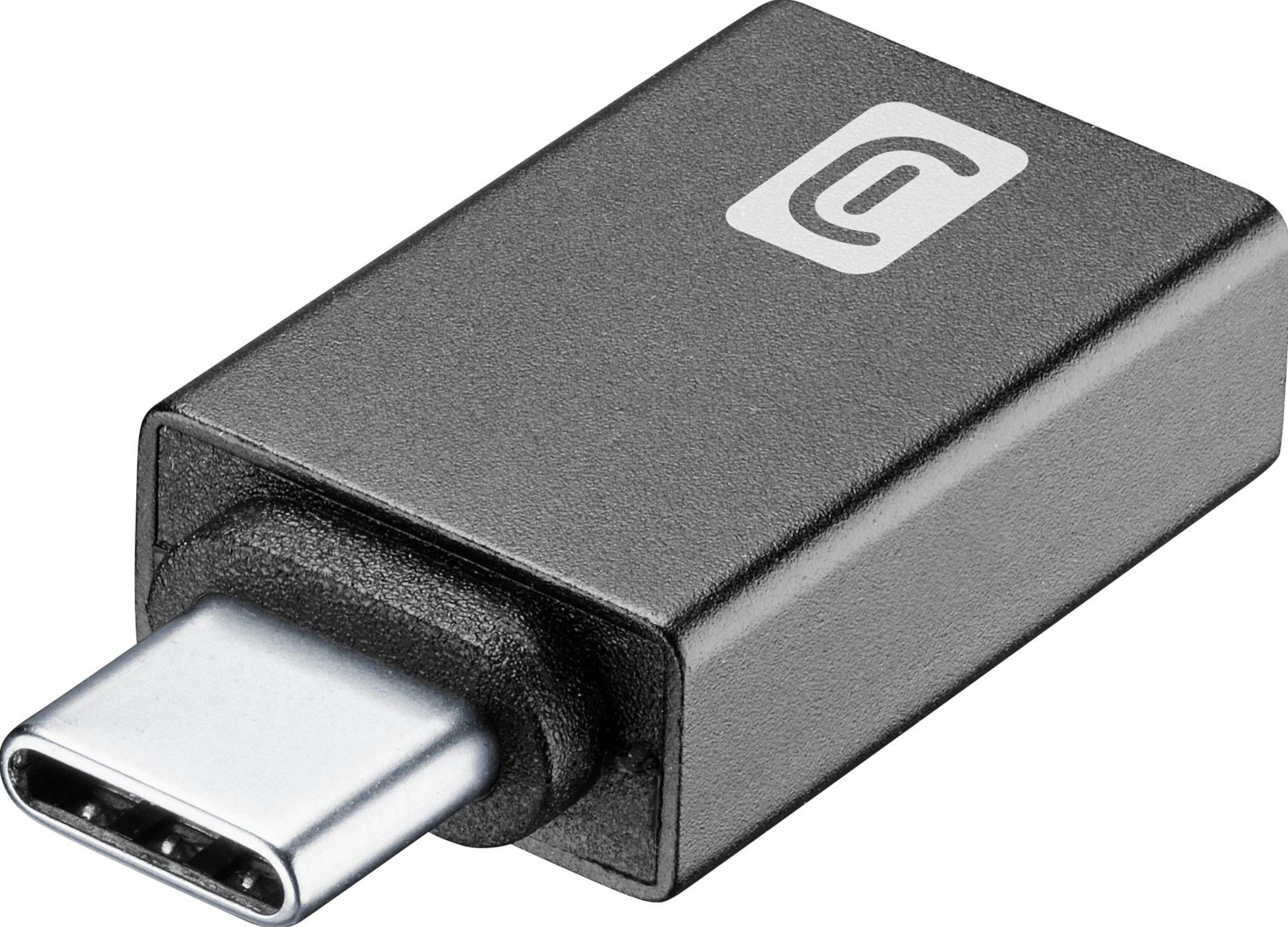 Adaptateur USB-C noir.