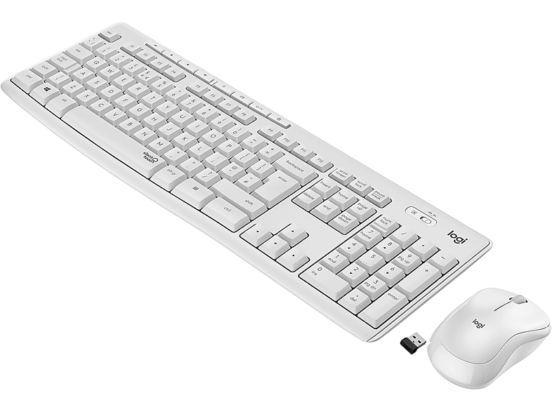 LOGITECH MK295 Sessiz Kablosuz Türkçe Q Klavye Mouse Seti - Beyaz