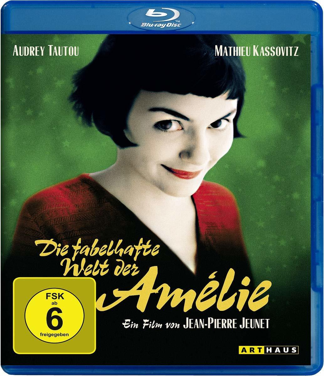 Blu-ray Cover: Audrey Tautou mit roten Lippen und rotem Pullover auf grünem Hintergrund.