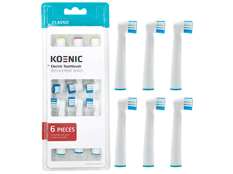 Koenic KOB-6000 6er Aufsteckbürsten, Oral-B kompatibel
