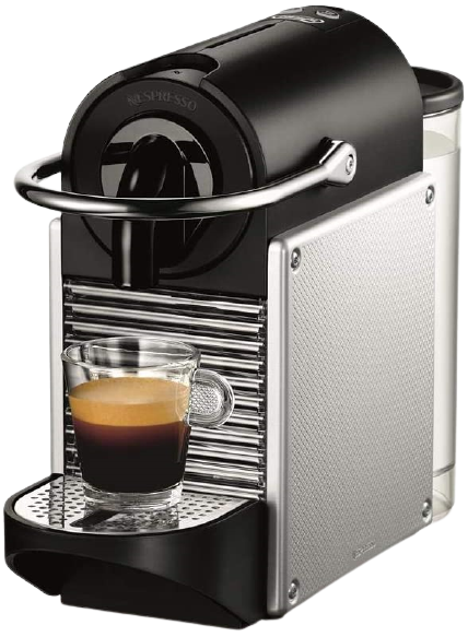 DE LONGHI EN 124 S Pixie Nespresso-Maschine Silber