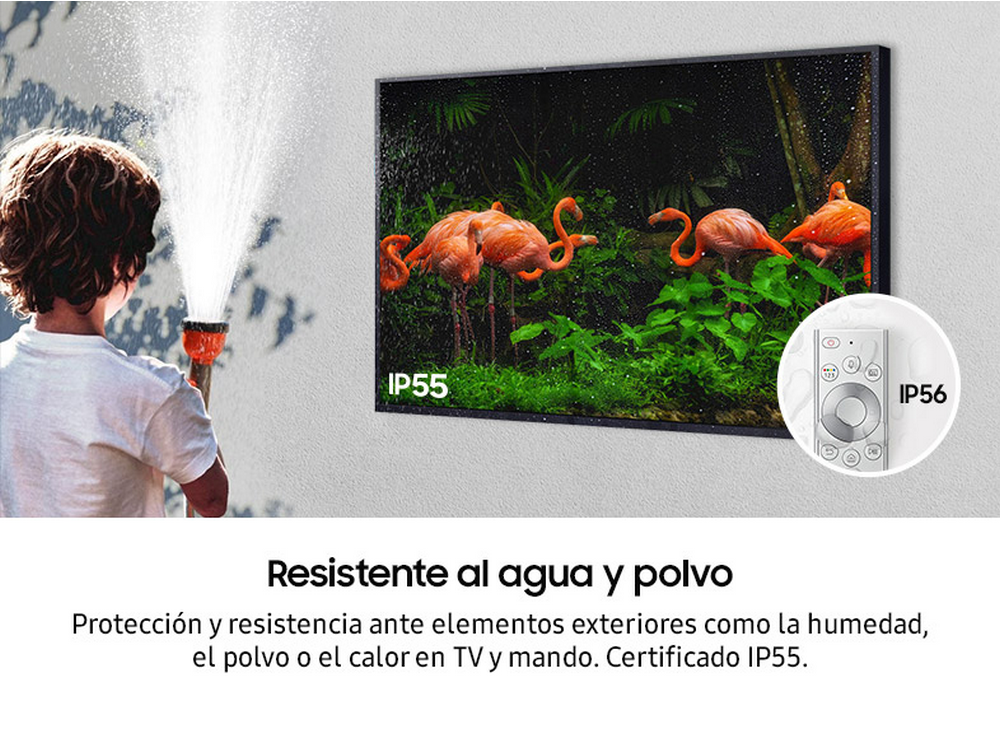 TV QLED 65" - Samsung The Terrace QE65LST7TAUXXC, UHD 4K, Smart TV, DVB-T2, Dolby Digital Plus, Negro