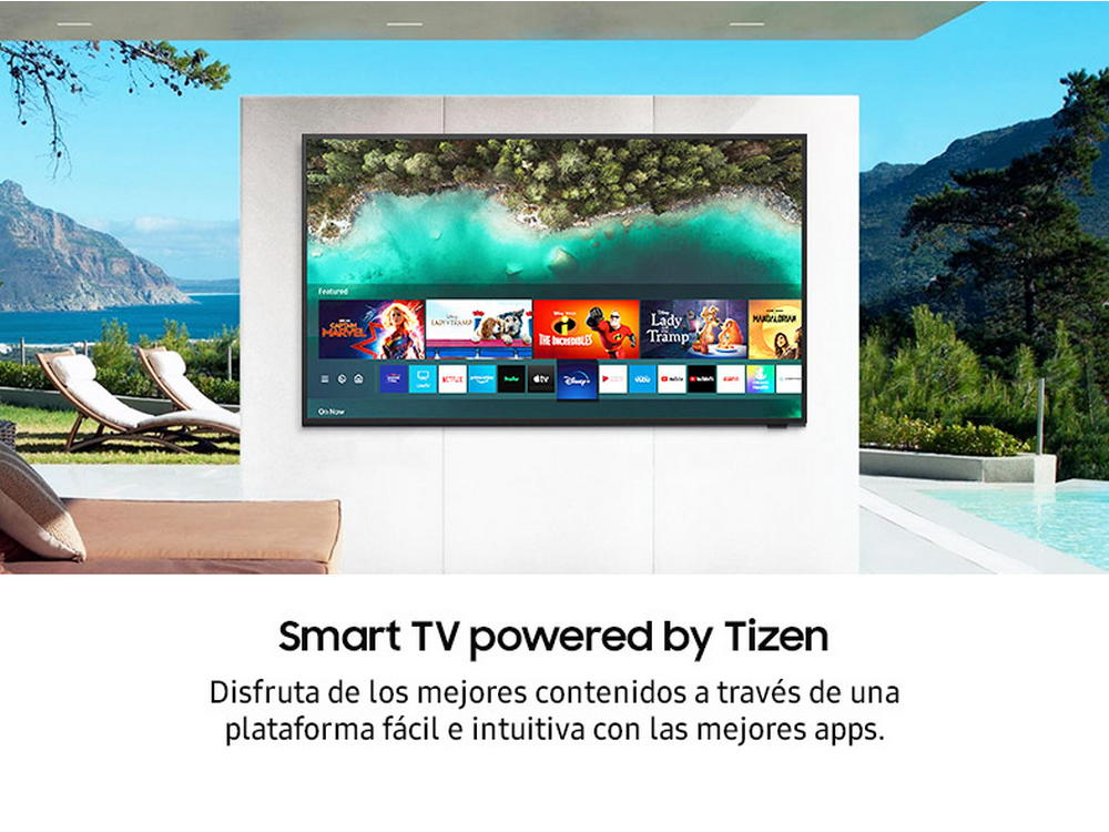 TV QLED 65" - Samsung The Terrace QE65LST7TAUXXC, UHD 4K, Smart TV, DVB-T2, Dolby Digital Plus, Negro