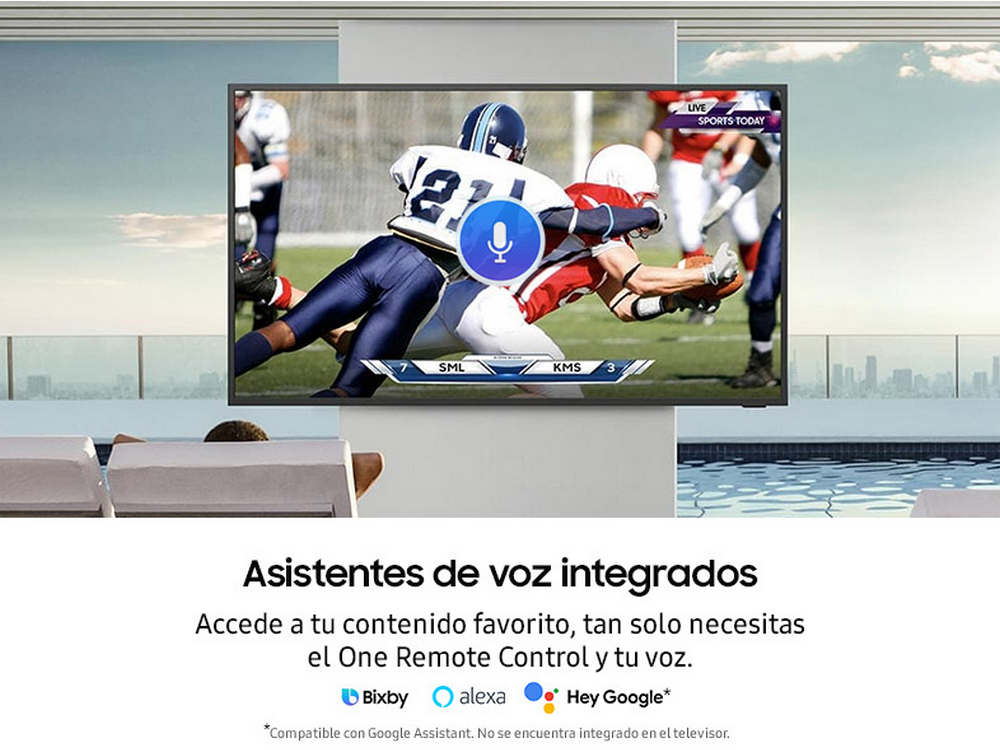 TV QLED 65" - Samsung The Terrace QE65LST7TAUXXC, UHD 4K, Smart TV, DVB-T2, Dolby Digital Plus, Negro