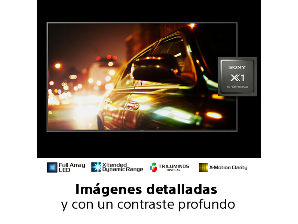 TV LED 55" - Sony KE55XH9096BAEP, UHD 4K, HDR, X1, FALD, Smart TV (Android TV), Asistente de Google, Negro