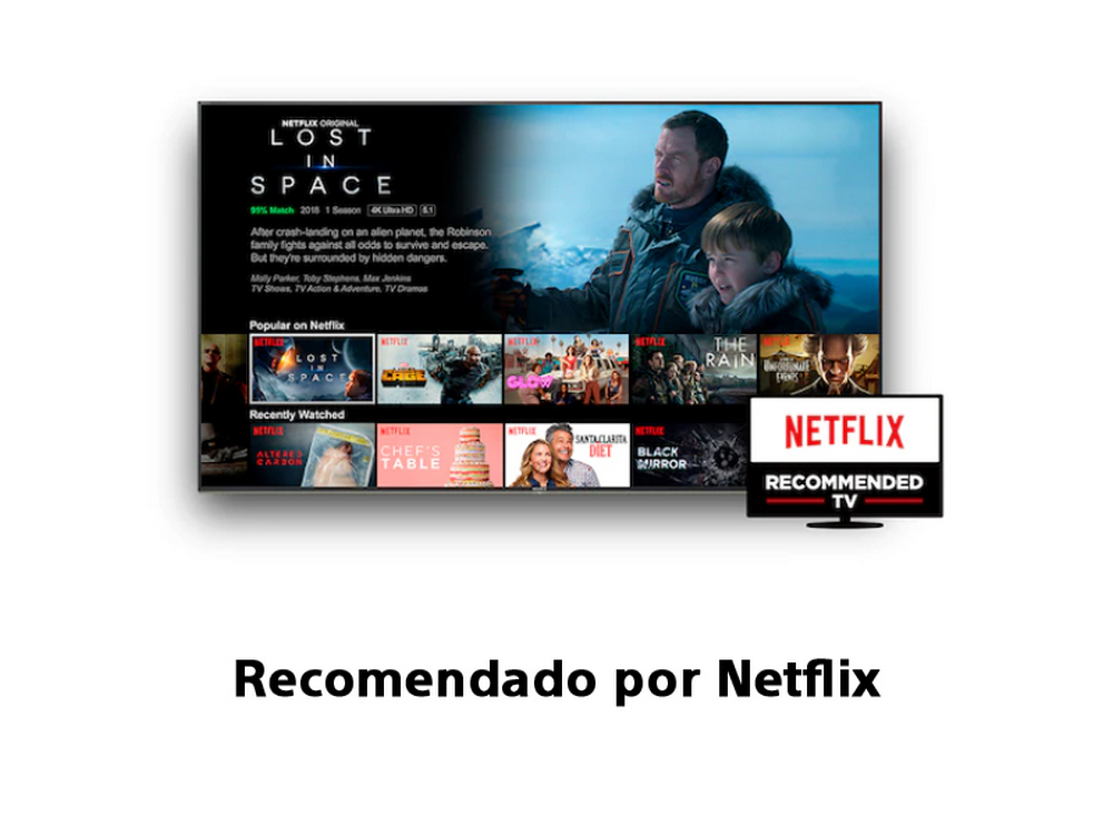 TV LED 75" - Sony KE75XH8096BAEP, UHD 4K, HDR, X1, SmartTV (AndroidTV), Asistente de Google, Triluminos, Negro