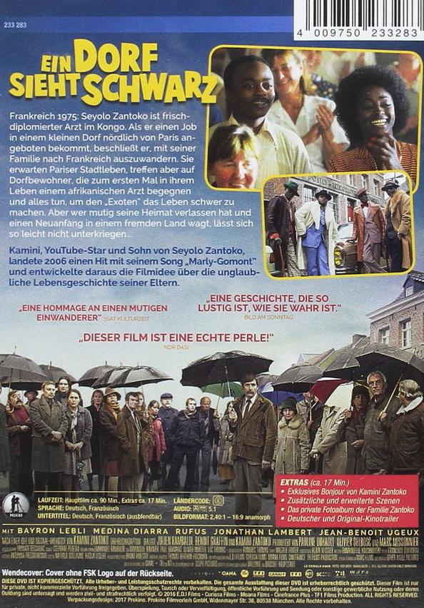 Ein DVD-Cover für den Film, Ein Dorf sieht schwarz.