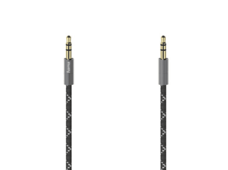 Cable Jack - Hama 00205130, 3.5 mm, Stereo, Metal, 1.5 m, Negro