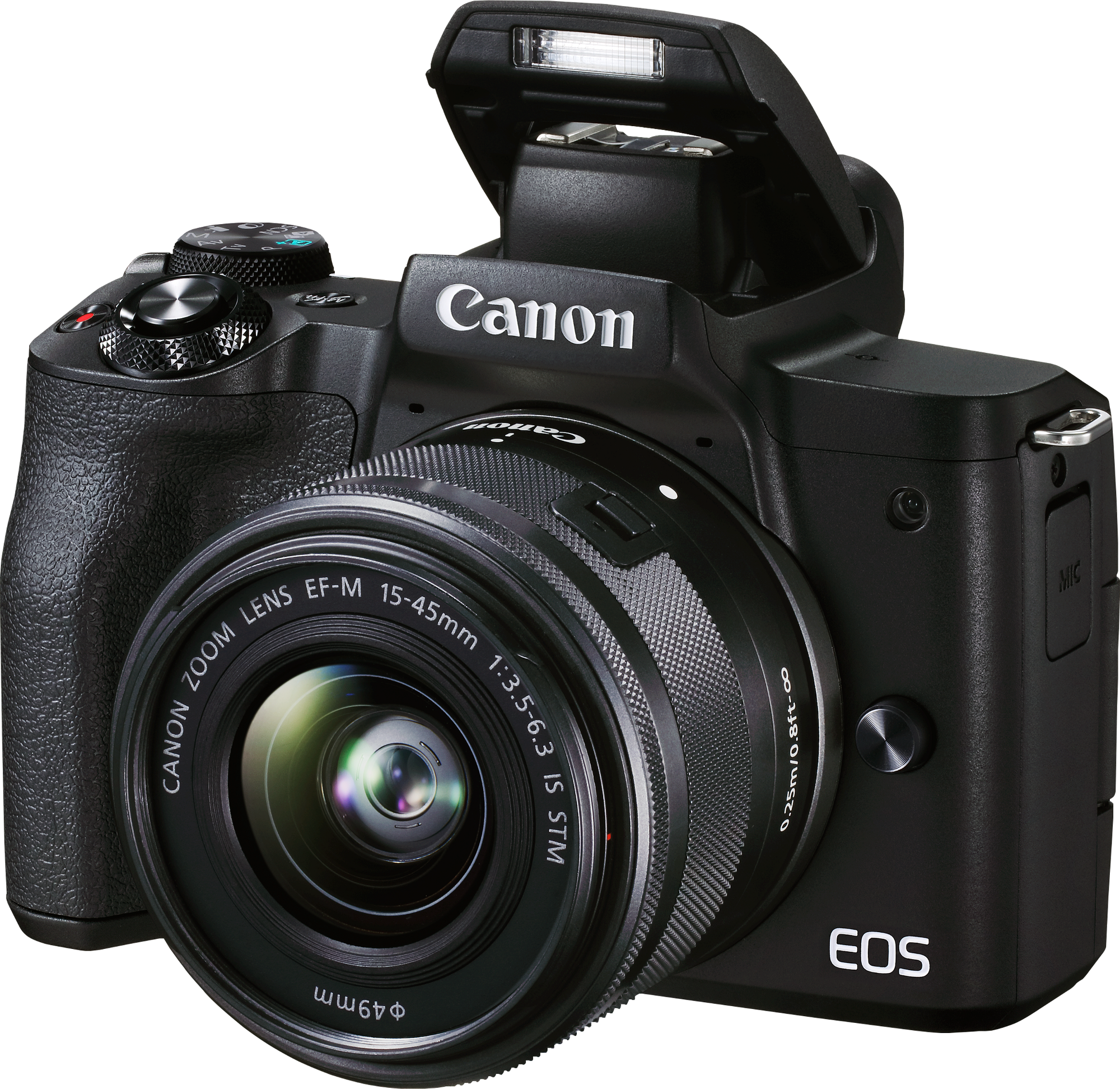 CANON EOS M50 Mark II Body + EF-M 15-45mm f/3.5-6.3 IS STM - Appareil photo à objectif interchangeable Noir